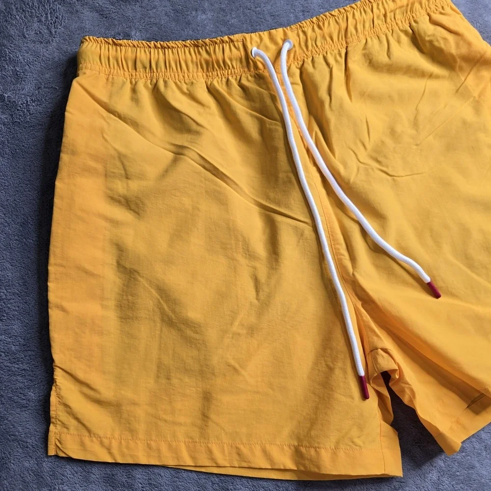 NWT Goorin Bros Gorilla Water Monkey Swim Trunks Shorts Mens L The Farm Yellow